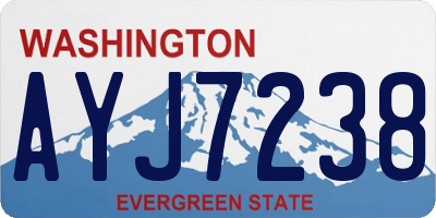 WA license plate AYJ7238