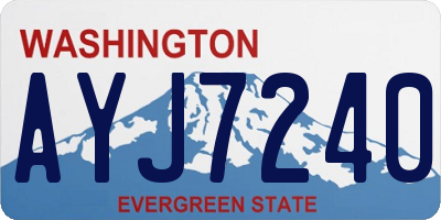 WA license plate AYJ7240