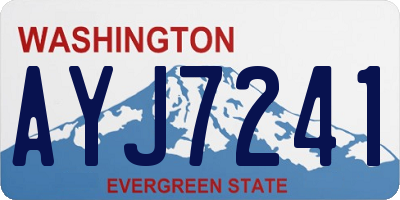 WA license plate AYJ7241