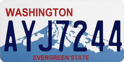 WA license plate AYJ7244