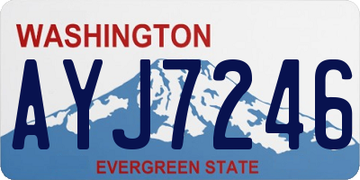 WA license plate AYJ7246