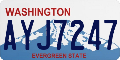 WA license plate AYJ7247