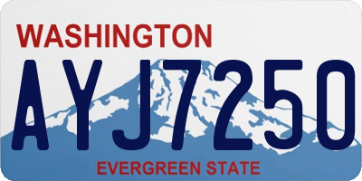 WA license plate AYJ7250