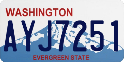 WA license plate AYJ7251