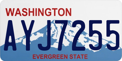 WA license plate AYJ7255