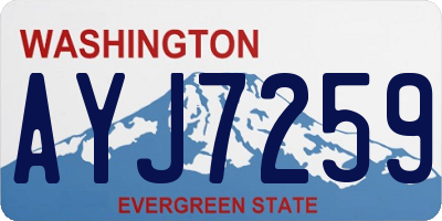WA license plate AYJ7259
