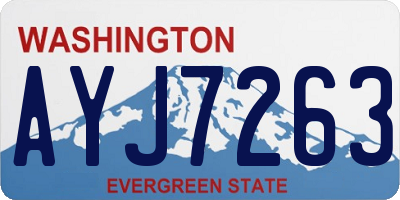 WA license plate AYJ7263
