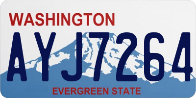 WA license plate AYJ7264