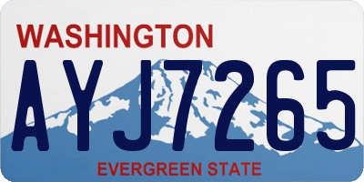 WA license plate AYJ7265