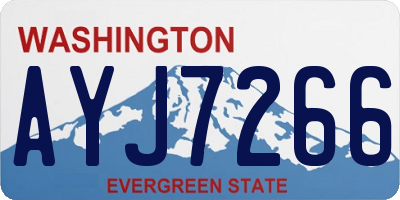 WA license plate AYJ7266
