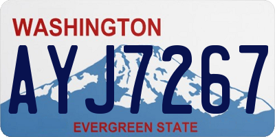 WA license plate AYJ7267