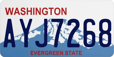 WA license plate AYJ7268