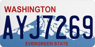 WA license plate AYJ7269
