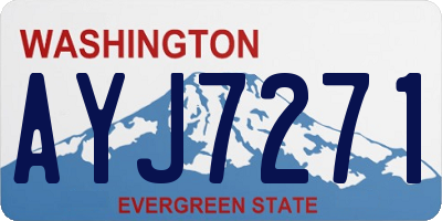 WA license plate AYJ7271