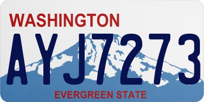 WA license plate AYJ7273