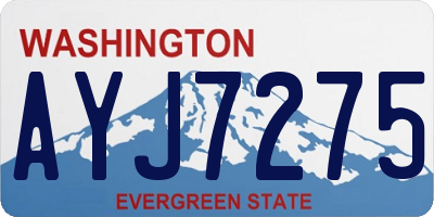 WA license plate AYJ7275