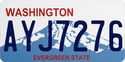 WA license plate AYJ7276