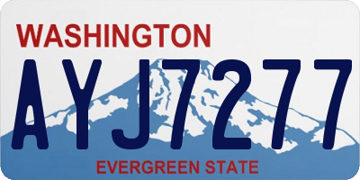WA license plate AYJ7277