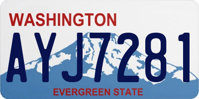 WA license plate AYJ7281