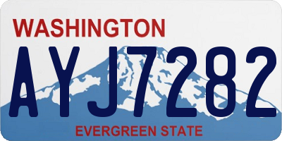 WA license plate AYJ7282