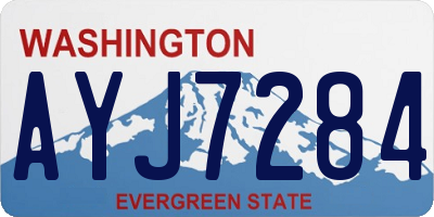 WA license plate AYJ7284