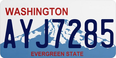WA license plate AYJ7285