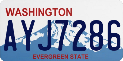 WA license plate AYJ7286