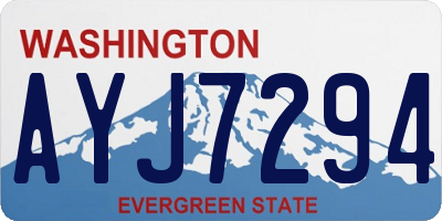 WA license plate AYJ7294