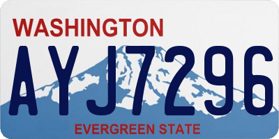 WA license plate AYJ7296