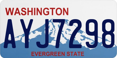 WA license plate AYJ7298