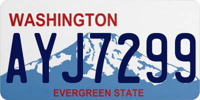 WA license plate AYJ7299