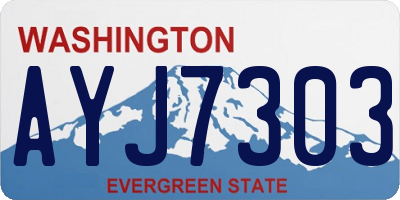 WA license plate AYJ7303