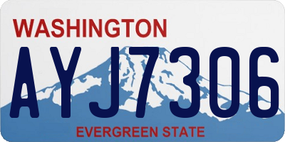 WA license plate AYJ7306