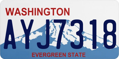WA license plate AYJ7318