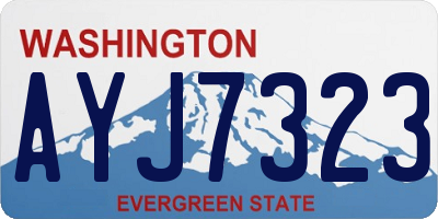 WA license plate AYJ7323