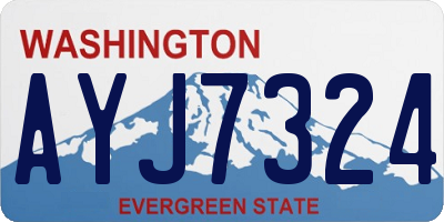 WA license plate AYJ7324