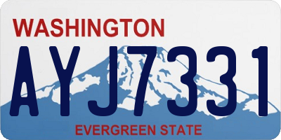 WA license plate AYJ7331