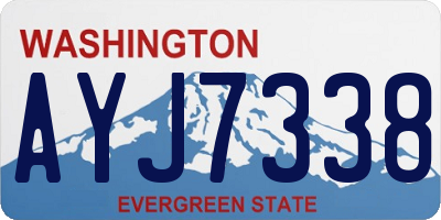 WA license plate AYJ7338
