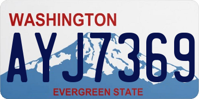 WA license plate AYJ7369