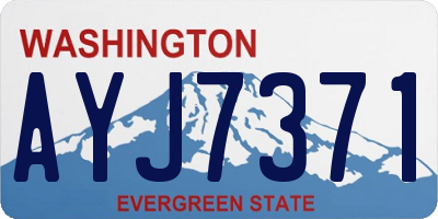 WA license plate AYJ7371