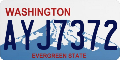 WA license plate AYJ7372
