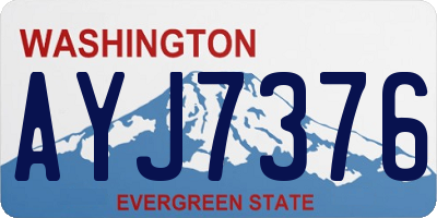 WA license plate AYJ7376
