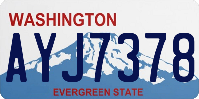 WA license plate AYJ7378
