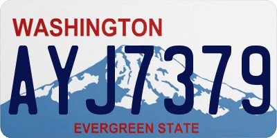 WA license plate AYJ7379