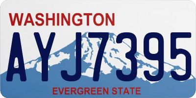 WA license plate AYJ7395