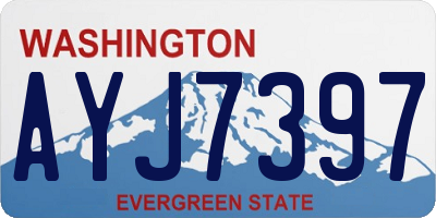 WA license plate AYJ7397