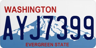 WA license plate AYJ7399
