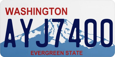 WA license plate AYJ7400