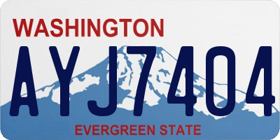 WA license plate AYJ7404