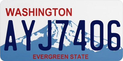 WA license plate AYJ7406